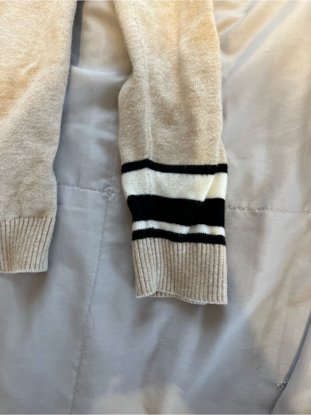 Talbots Beige Crewneck Sweater with Rustic fox detail - Picture 3 of 7